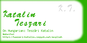 katalin teszari business card